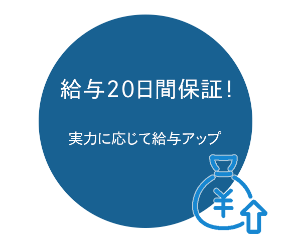 実力に応じて給与アップ!!